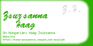 zsuzsanna haag business card